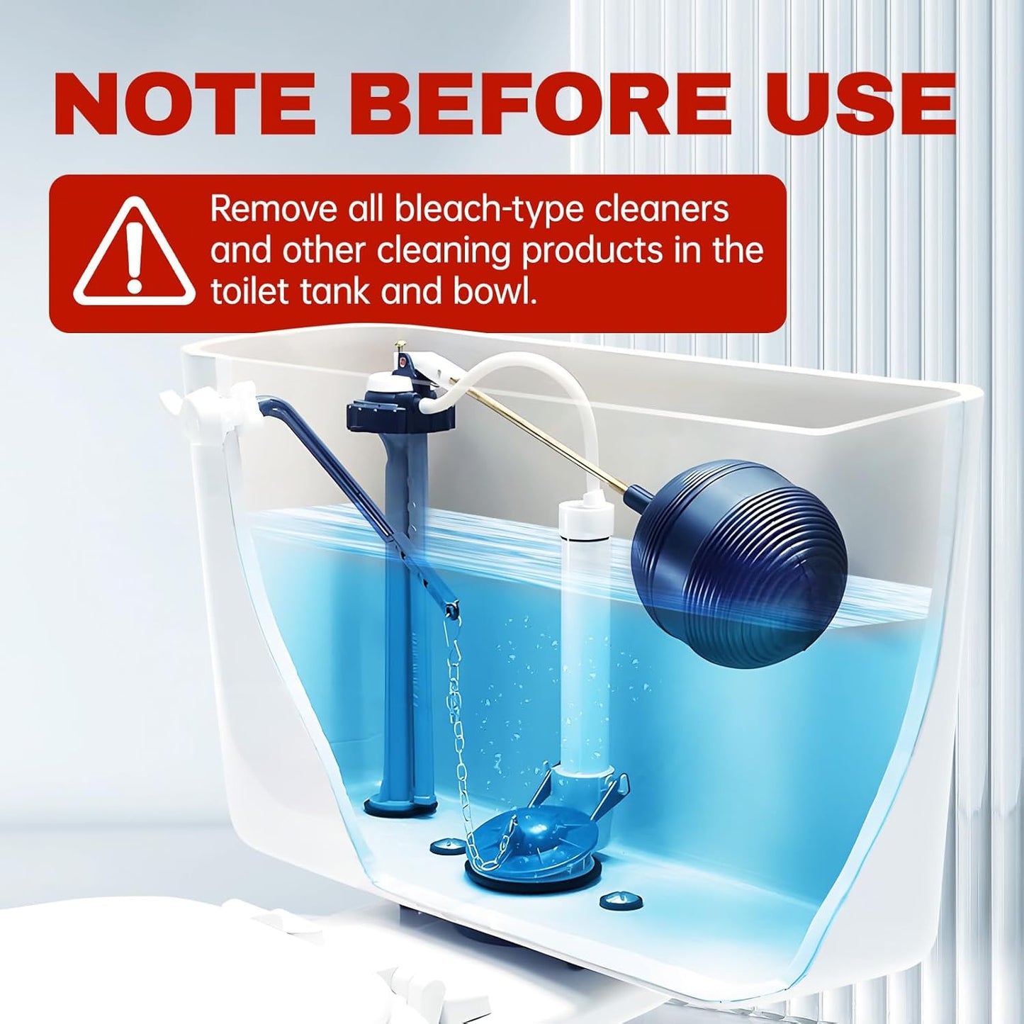 Vacplus Toilet Tank Cleaner - 6 Pack Pre-Measured Tablets for an Uncluttered Under-Sink Cabinet