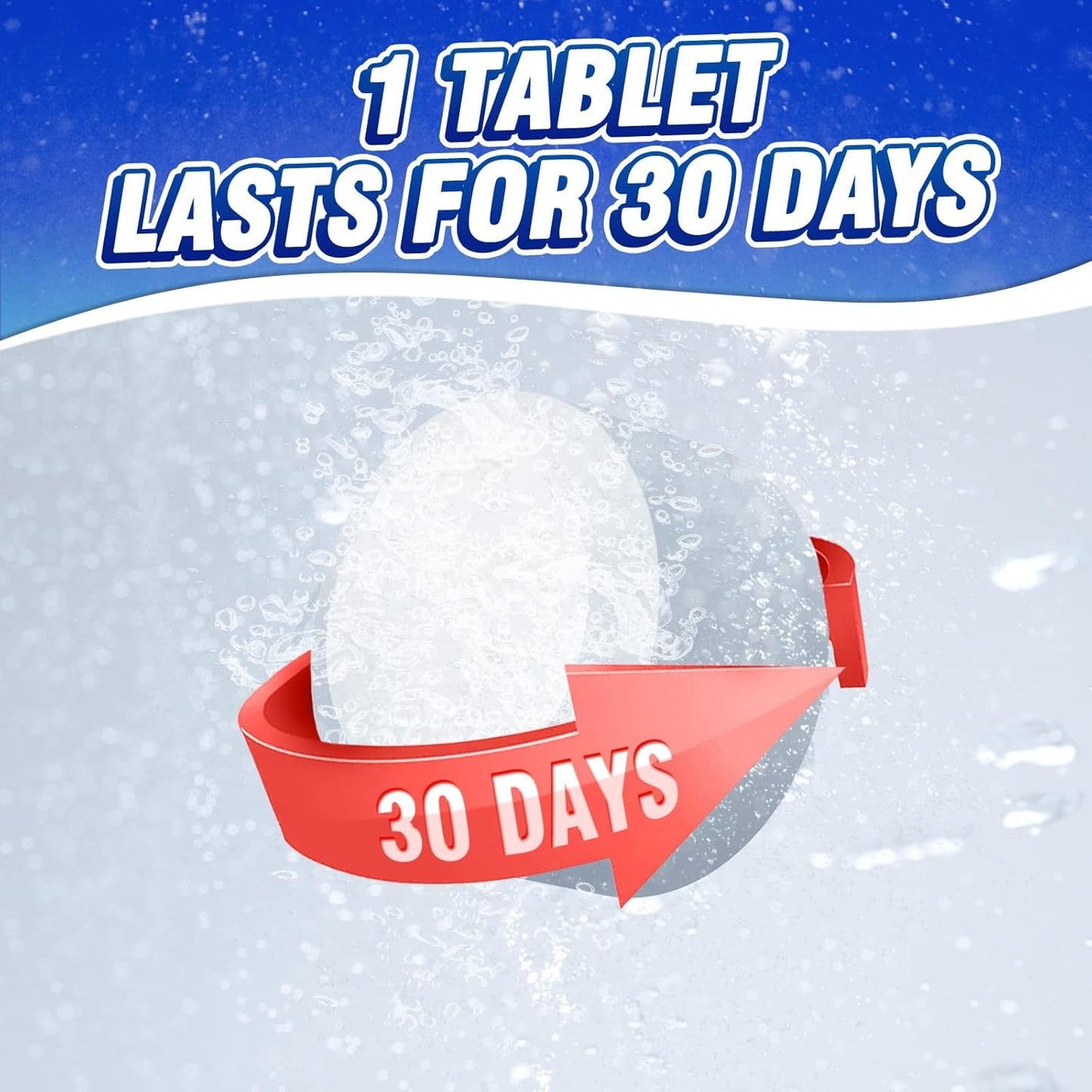 Vacplus Toilet Tank Cleaning Tablets – Busy Household Productivity Booster, Sustained-Release Bleach for Hands-Free Bathroom Upkeep