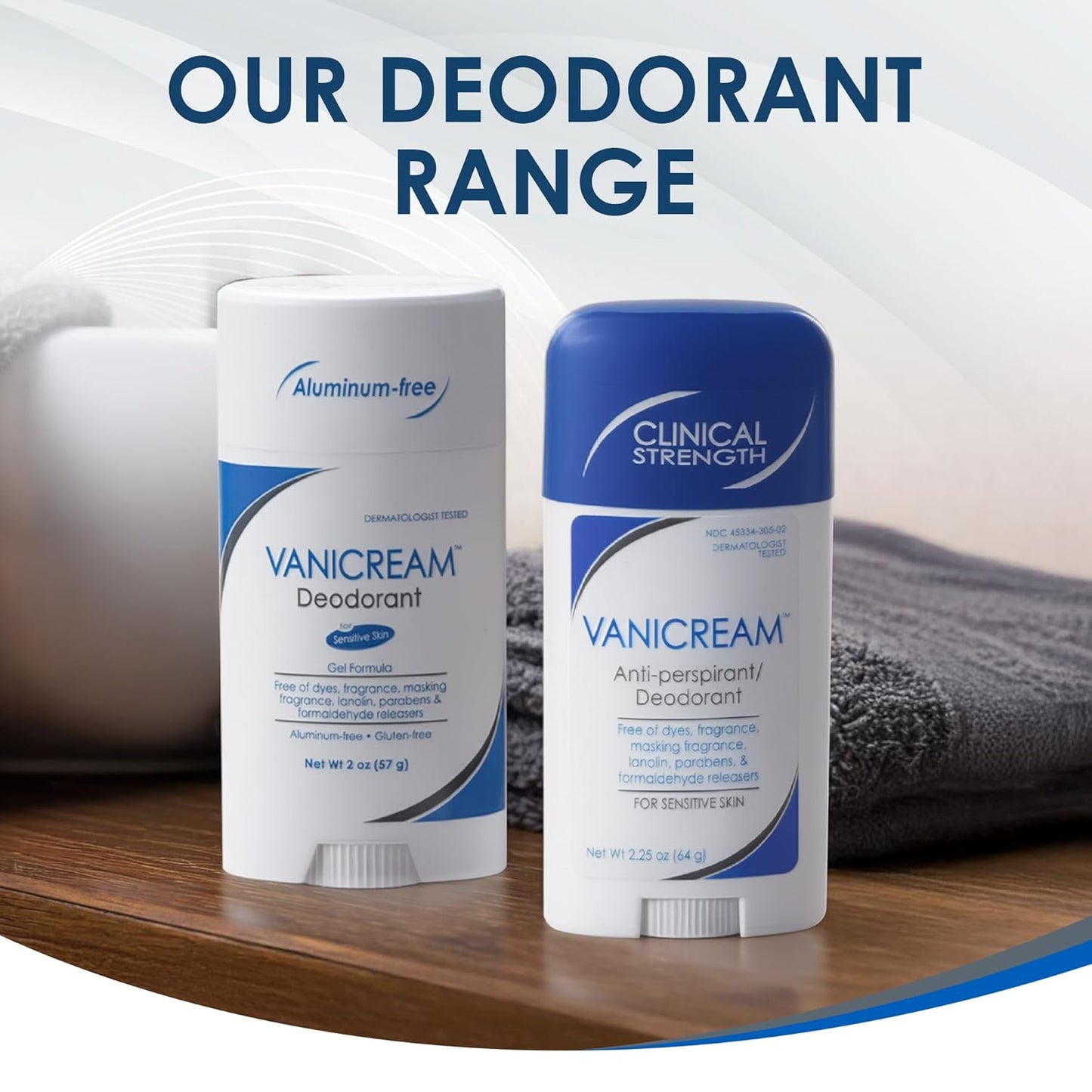 Vanicream Aluminum-Free Gel Deodorant for Sensitive Skin – Fragrance-Free Daily Odor Care for Mindful Self-Care Routines