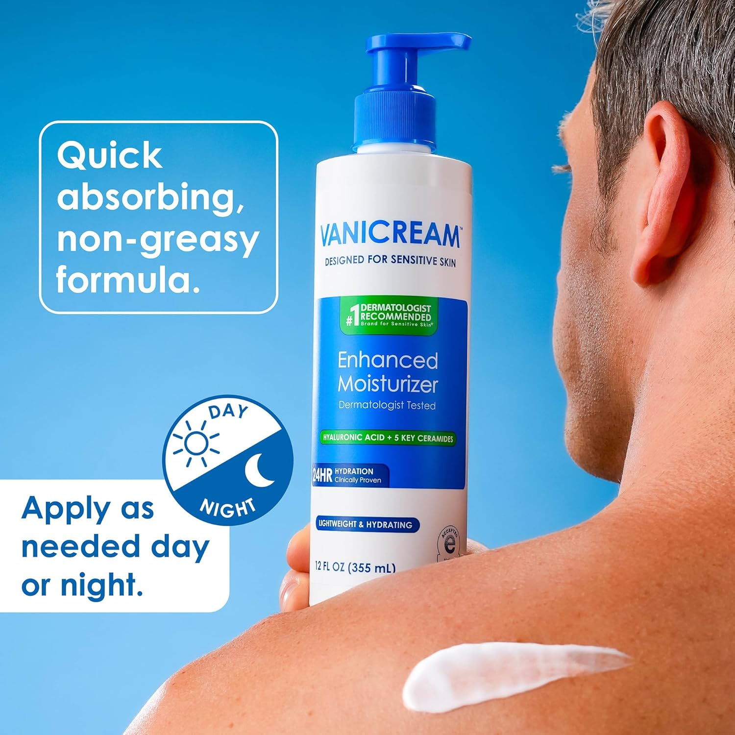 Vanicream Enhanced Moisturizer – Sensitive Skin Body Lotion for Nightly Wind-Down Skincare Ritual