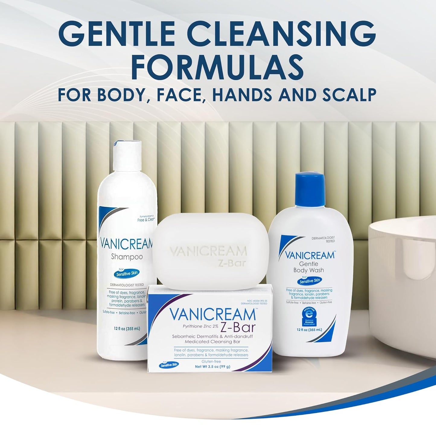 Vanicream Gentle Body Wash – Calming Sensitive Skin Cleanser for Daily Self-Care Ritual