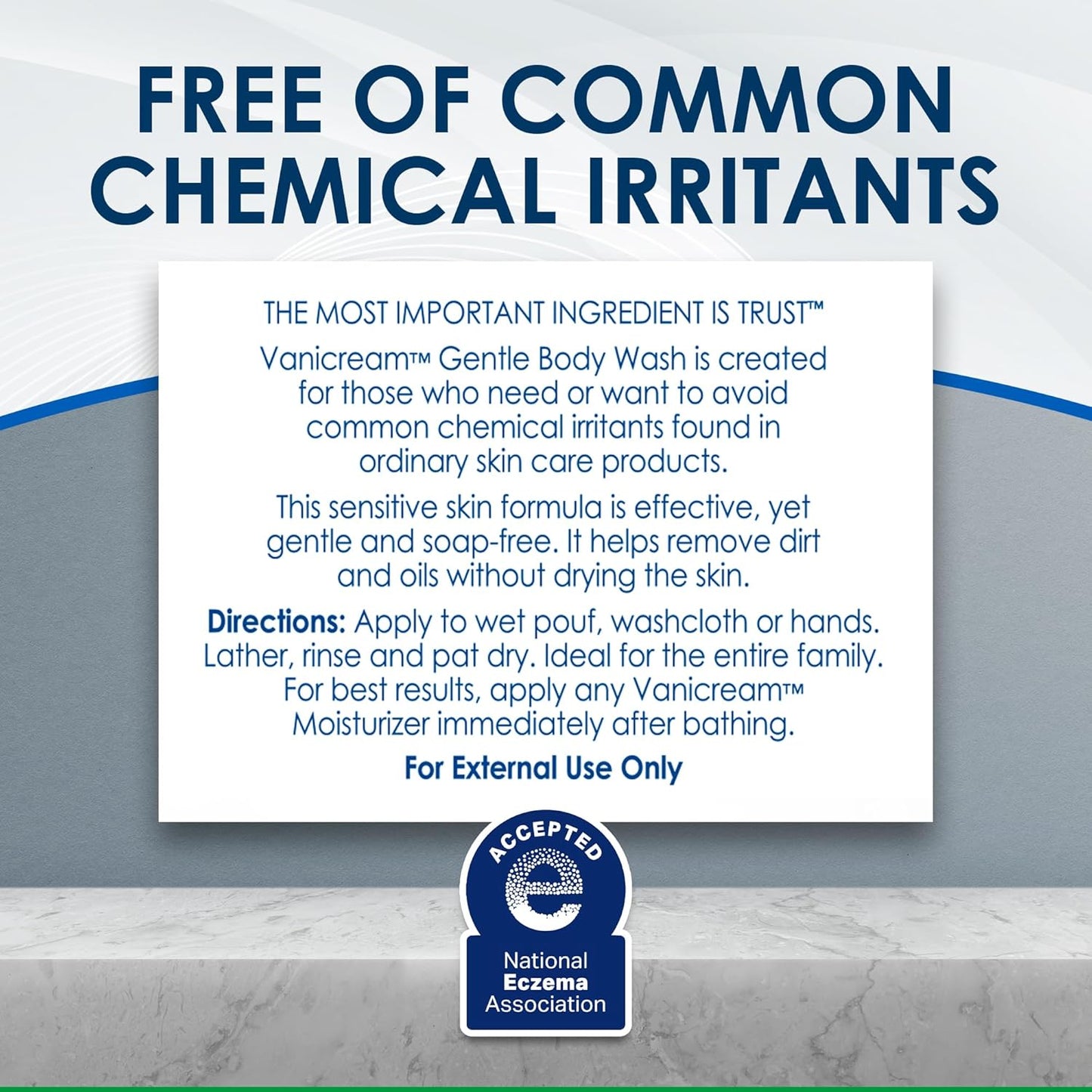 Vanicream Gentle Body Wash – Calming Sensitive Skin Cleanser for Daily Self-Care Ritual