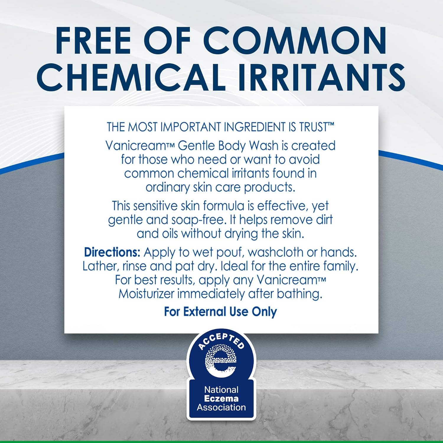 Vanicream Gentle Body Wash – Calming Sensitive Skin Cleanser for Daily Self-Care Ritual