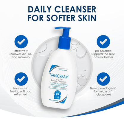 Vanicream Gentle Facial Cleanser with Pump – Thoughtful Skincare Gift for Mom with Sensitive Skin