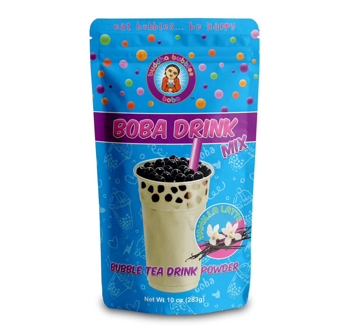VANILLA BEAN Boba/Bubble Tea Drink Mix Powder By Buddha Bubbles Boba 10 Ounces (283 Grams)
