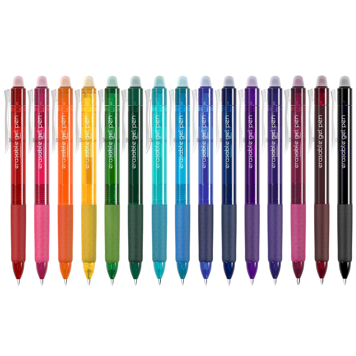 Vanstek 15 Colors Retractable Erasable Gel Pens Clicker, Fine Point(0.7), Make Mistakes Disappear, Premium Comfort Grip for Drawing Writing Planner and School Supplies