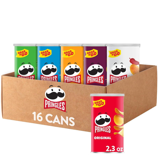 variety pack of 6 flavors: original, sour cream and onion, bbq, pizza, salt & vinegar, and cheddar cheese
