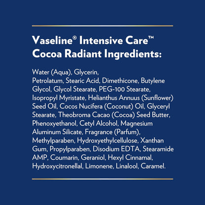 Vaseline Intensive Care Cocoa Radiant Body Lotion – Thoughtful Self-Care Gift for Mom, Women, and Friends on Any Occasion