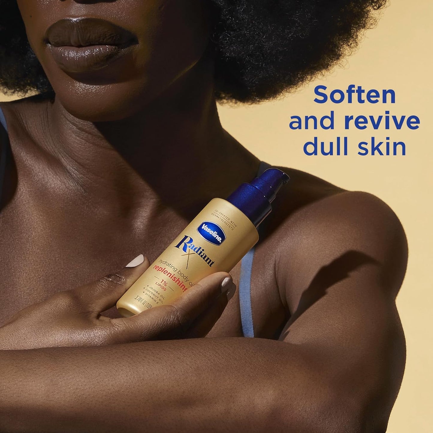 Vaseline Radiant X Replenishing Body Oil, Non-Comedogenic Sensitive Skin Friendly Daily Hydration