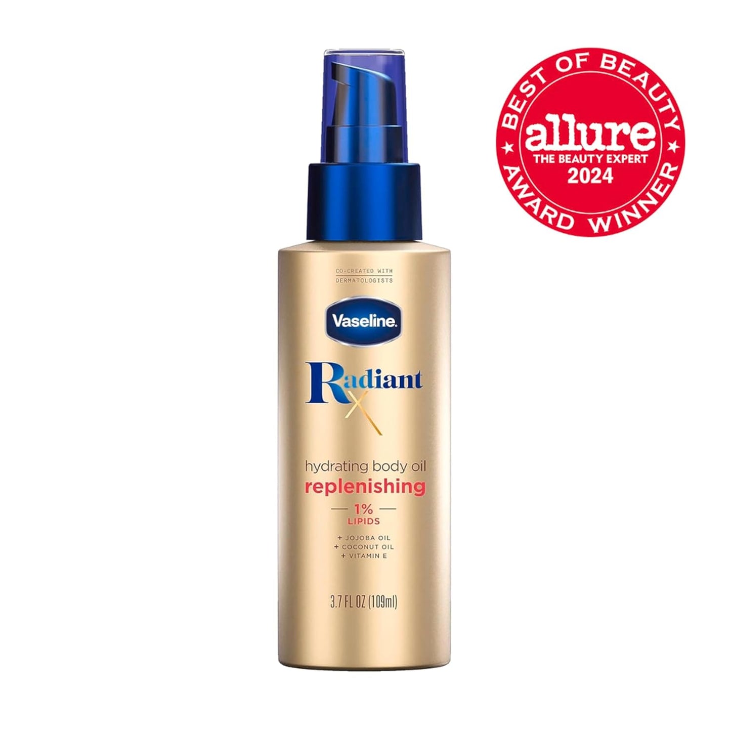 Vaseline Radiant X Replenishing Body Oil, Non-Comedogenic Sensitive Skin Friendly Daily Hydration