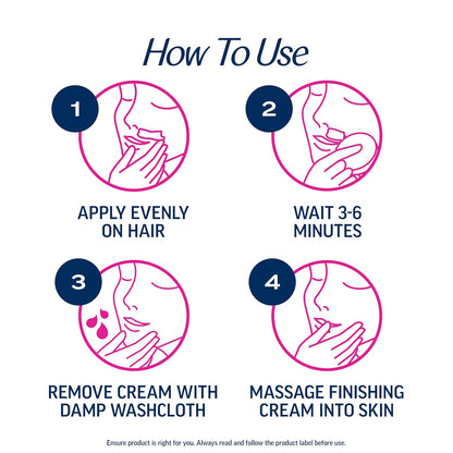 Veet 3-Minute Facial Hair Removal Cream with Aloe Vera – Sensitive Skin Self-Care Ritual for Women, Gentle Upper Lip and Chin Hair Removal