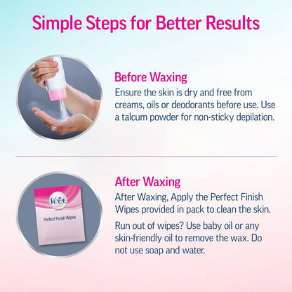 Veet Full Body Waxing Kit for Normal Skin – Self-Care Spa Night Essential for Women