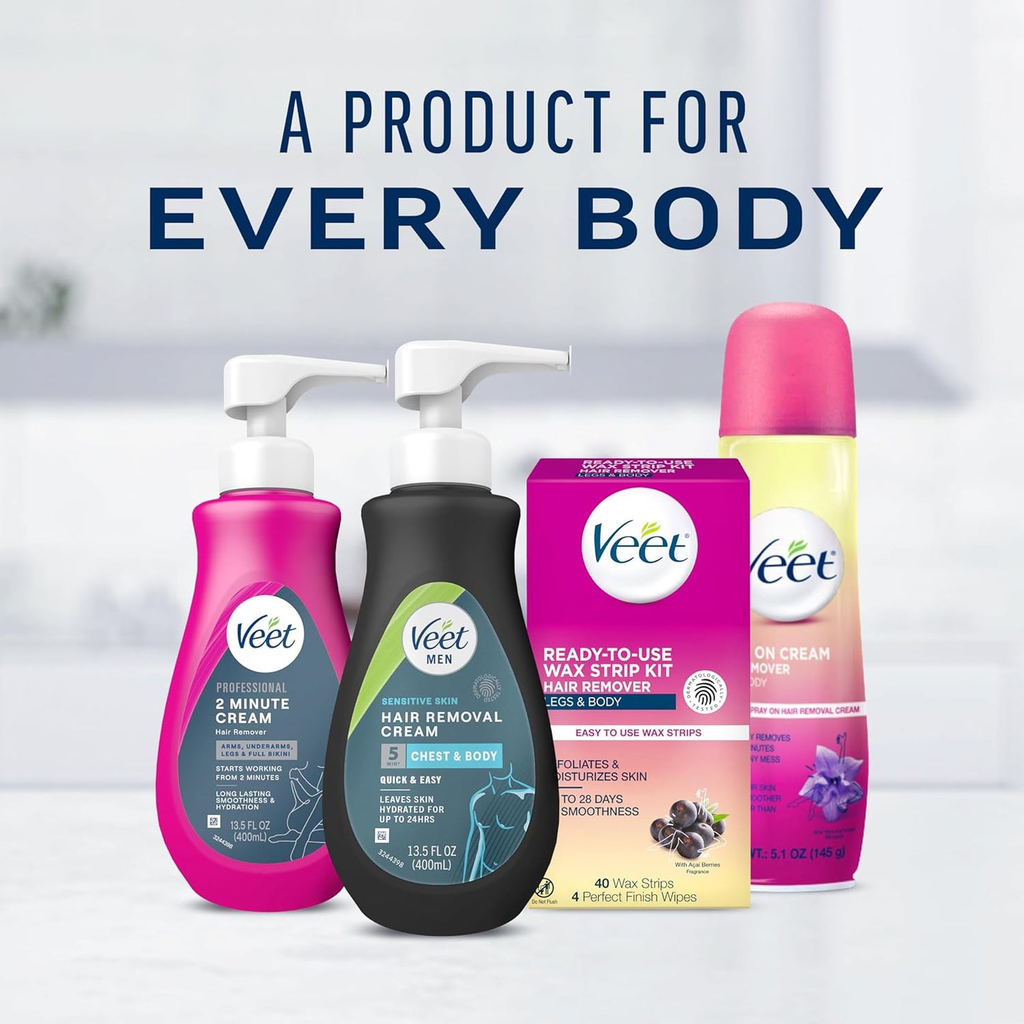Veet Men's Hair Removal Cream – Safe, Fast Sensitive Skin Formula Without Razor Burn or Cuts
