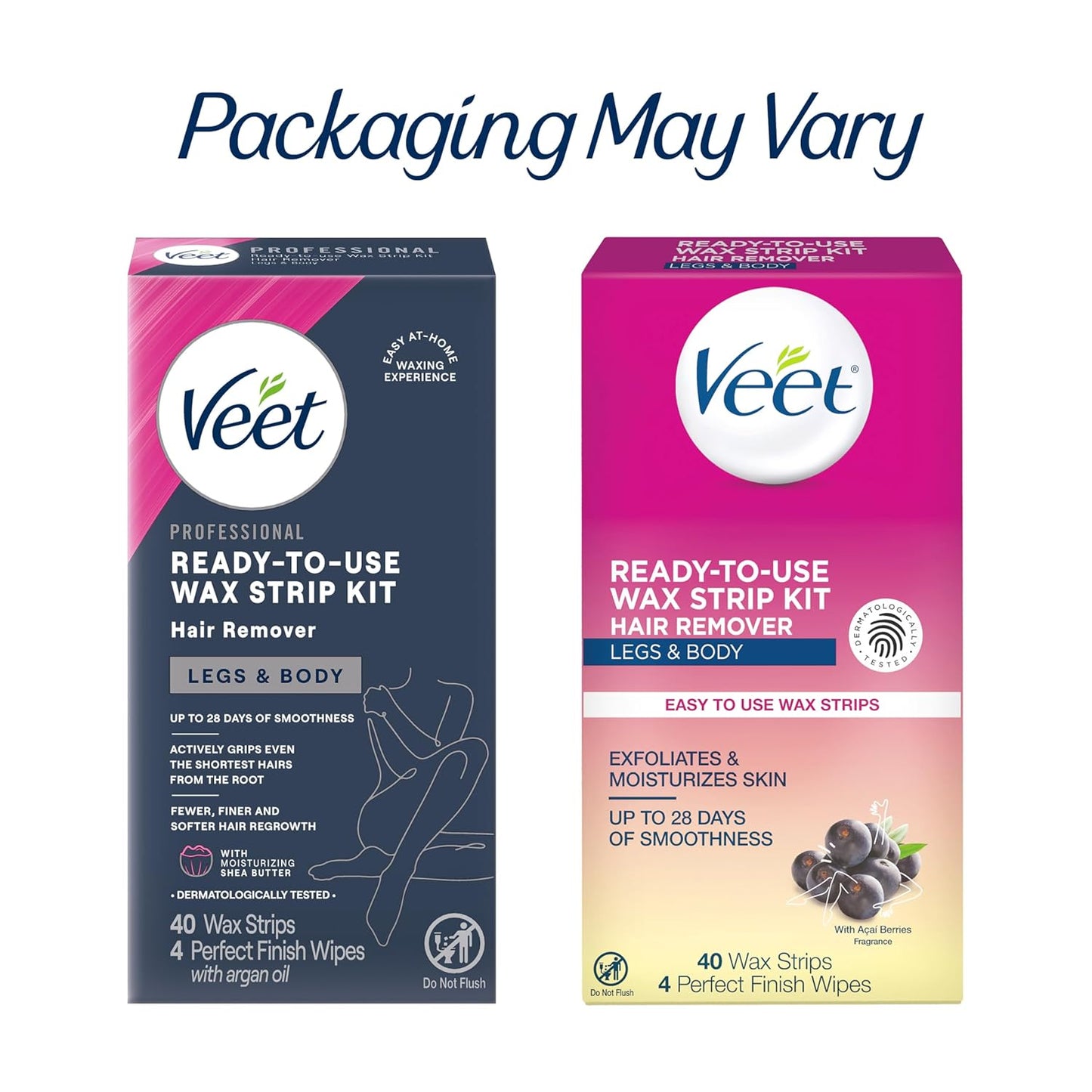 VEET Ready-To-Use Wax Strips – No-Fuss Hair Removal, Simple & Effective Body Grooming Solution