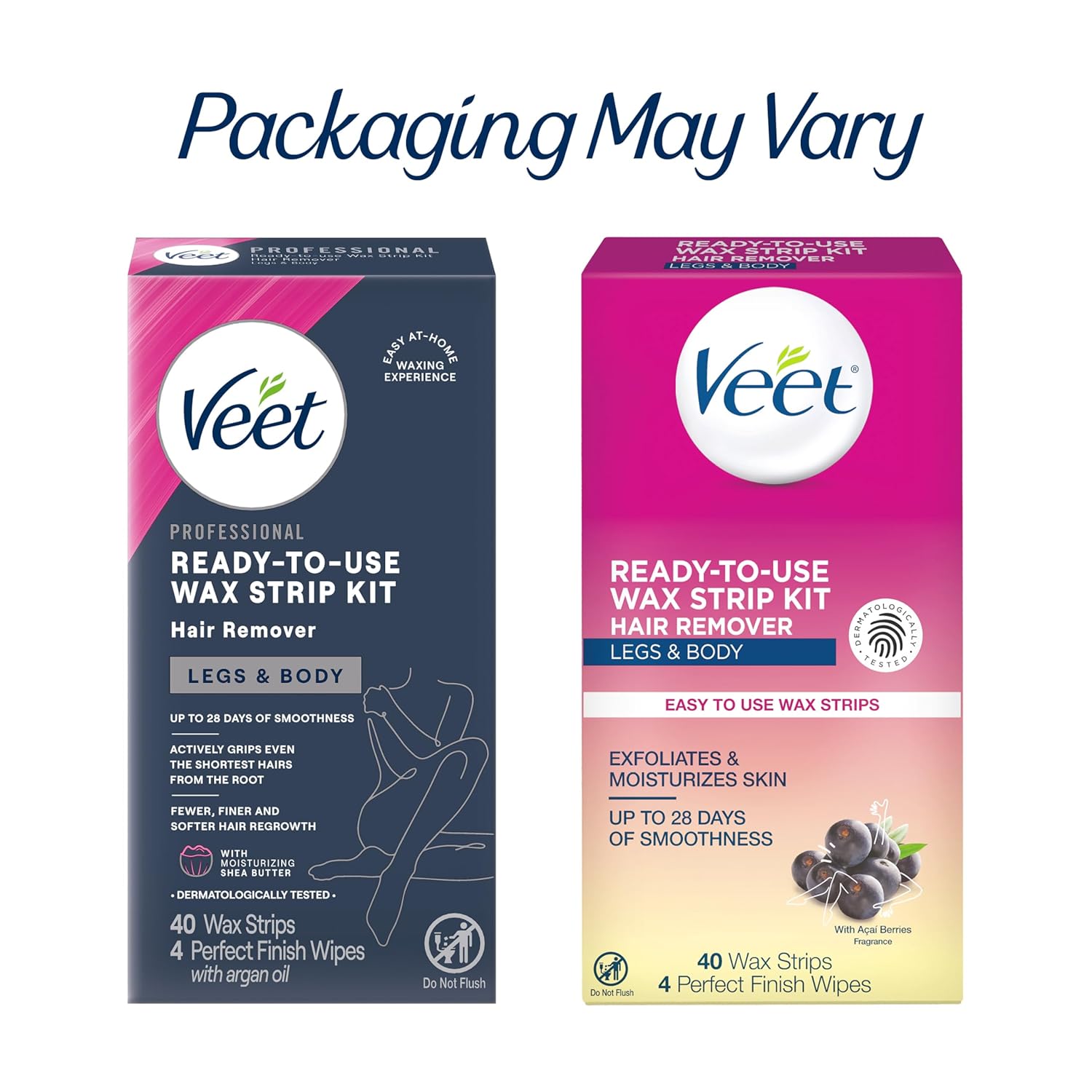 VEET Ready-To-Use Wax Strips – No-Fuss Hair Removal, Simple & Effective Body Grooming Solution