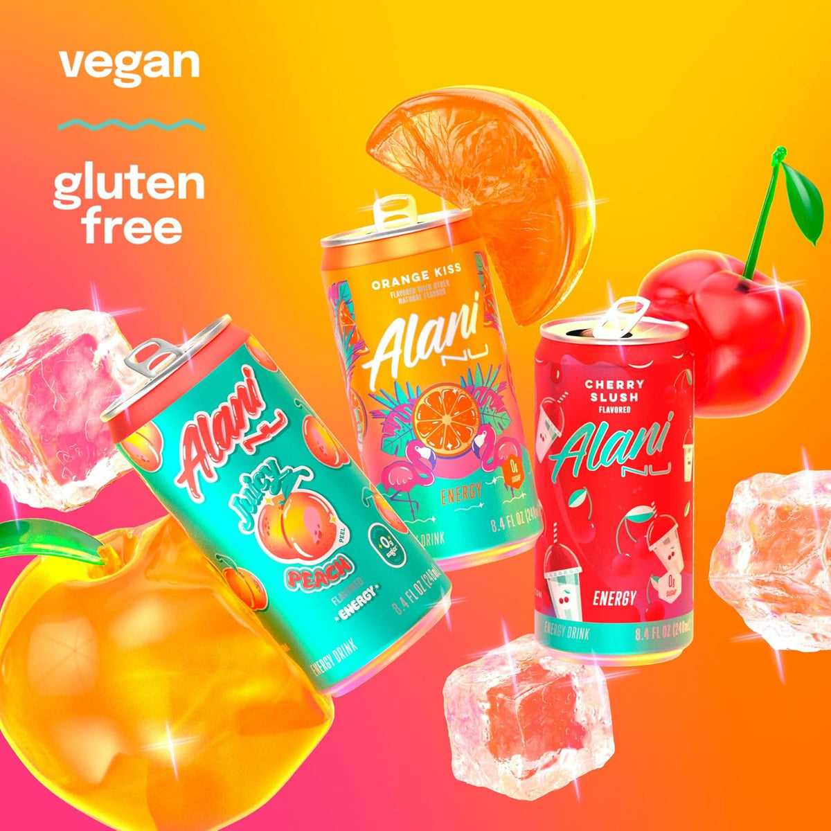 vegan, gluten-free, and non-carbonated beverage