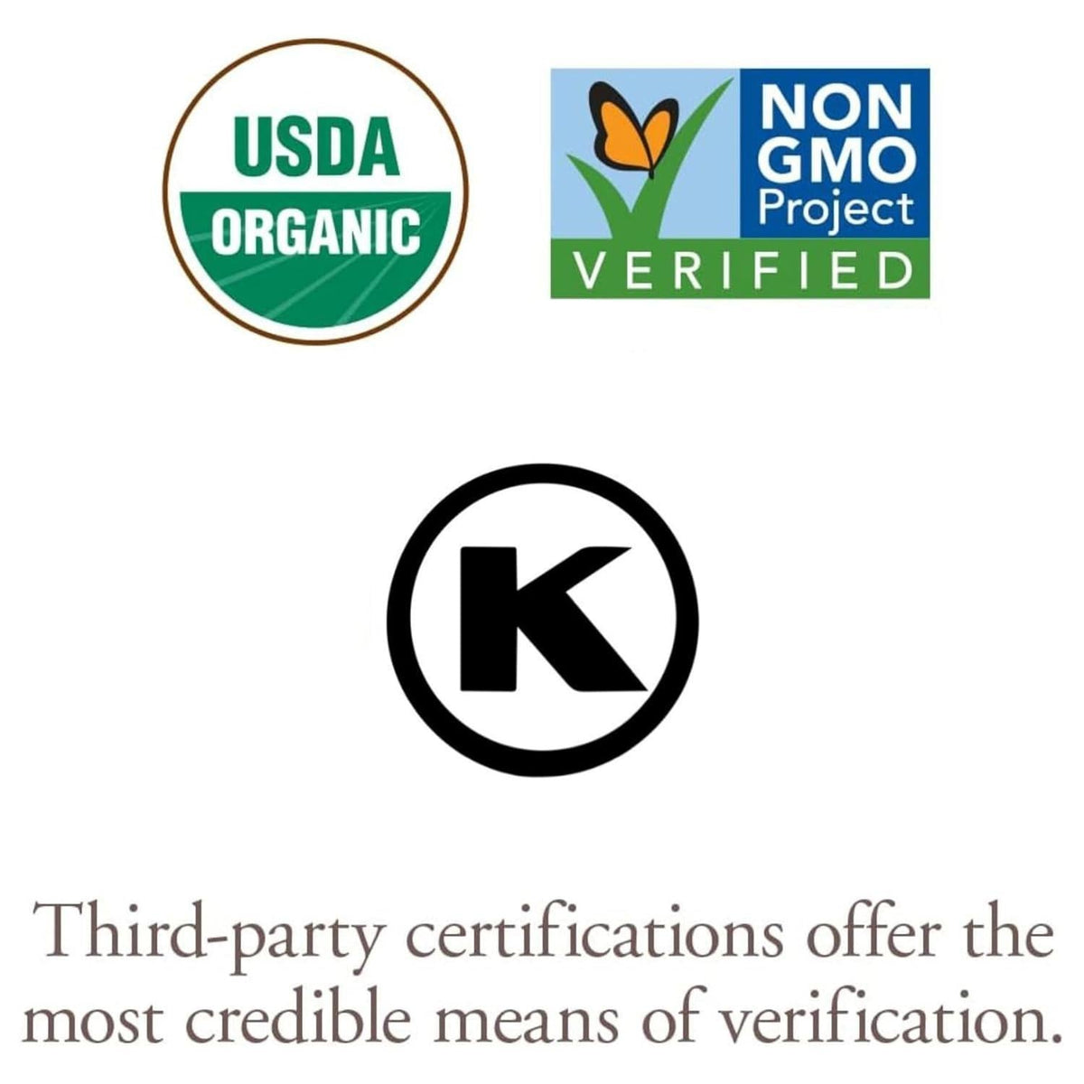 vegan, kosher, gluten-free, and dairy-free certified