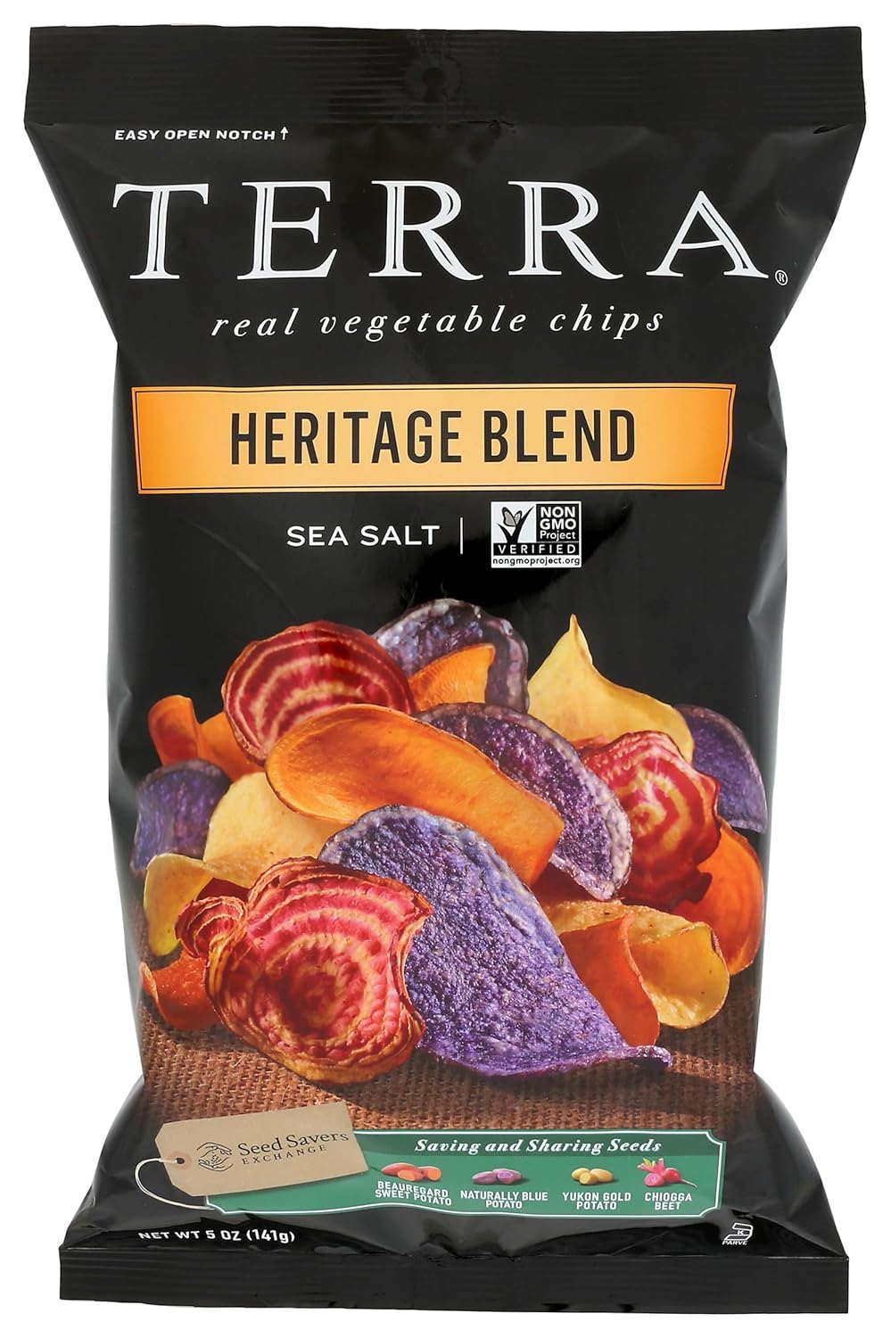 vegetable-based chip blend (roots, tubers, and other produce, not just potatoes)