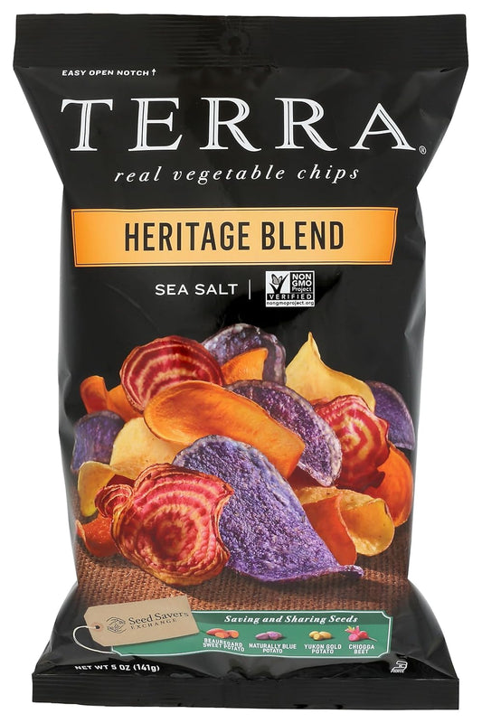 vegetable-based chip blend (roots, tubers, and other produce, not just potatoes)