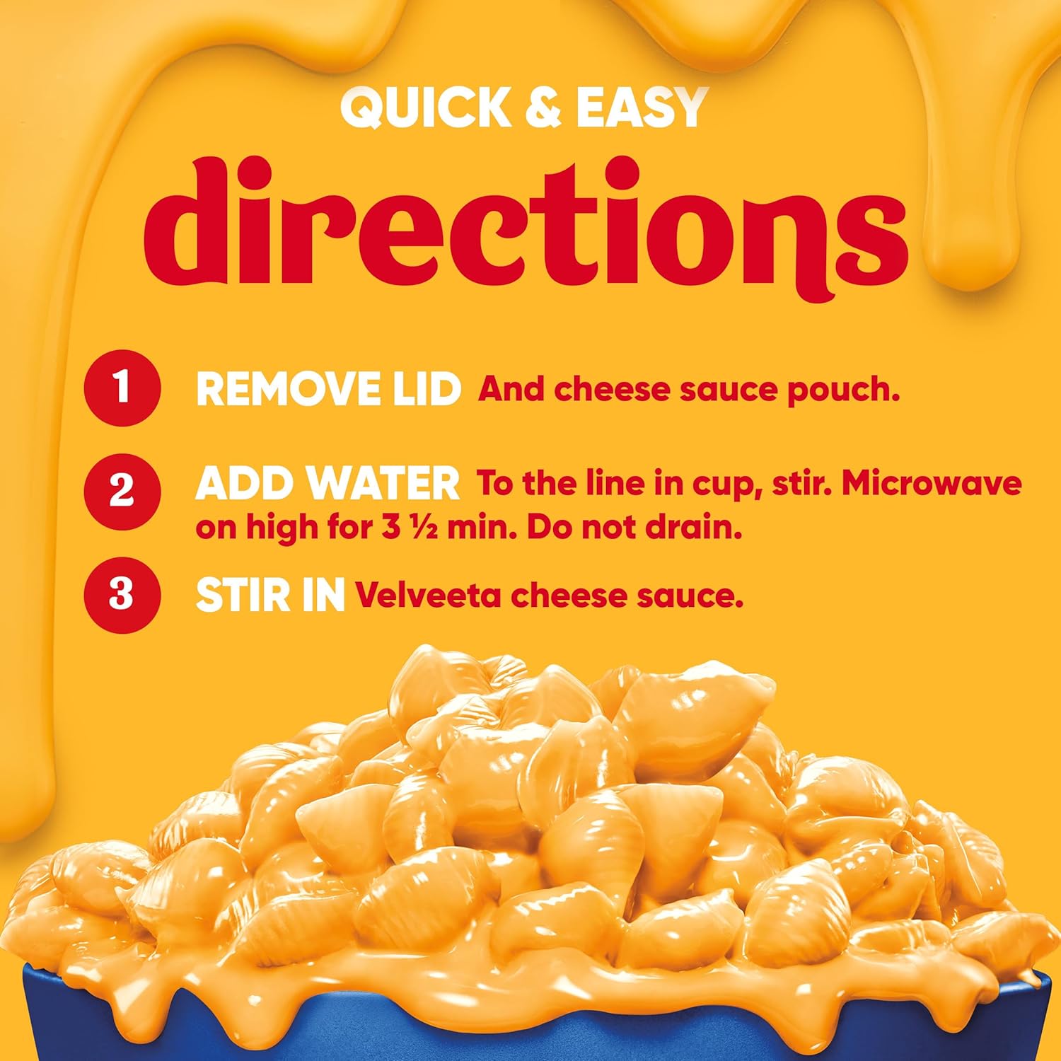 Velveeta Shells & Cheese Original Microwaveable Cup – Easy After-School Lunch for Kids, Single-Serve Pasta Snack