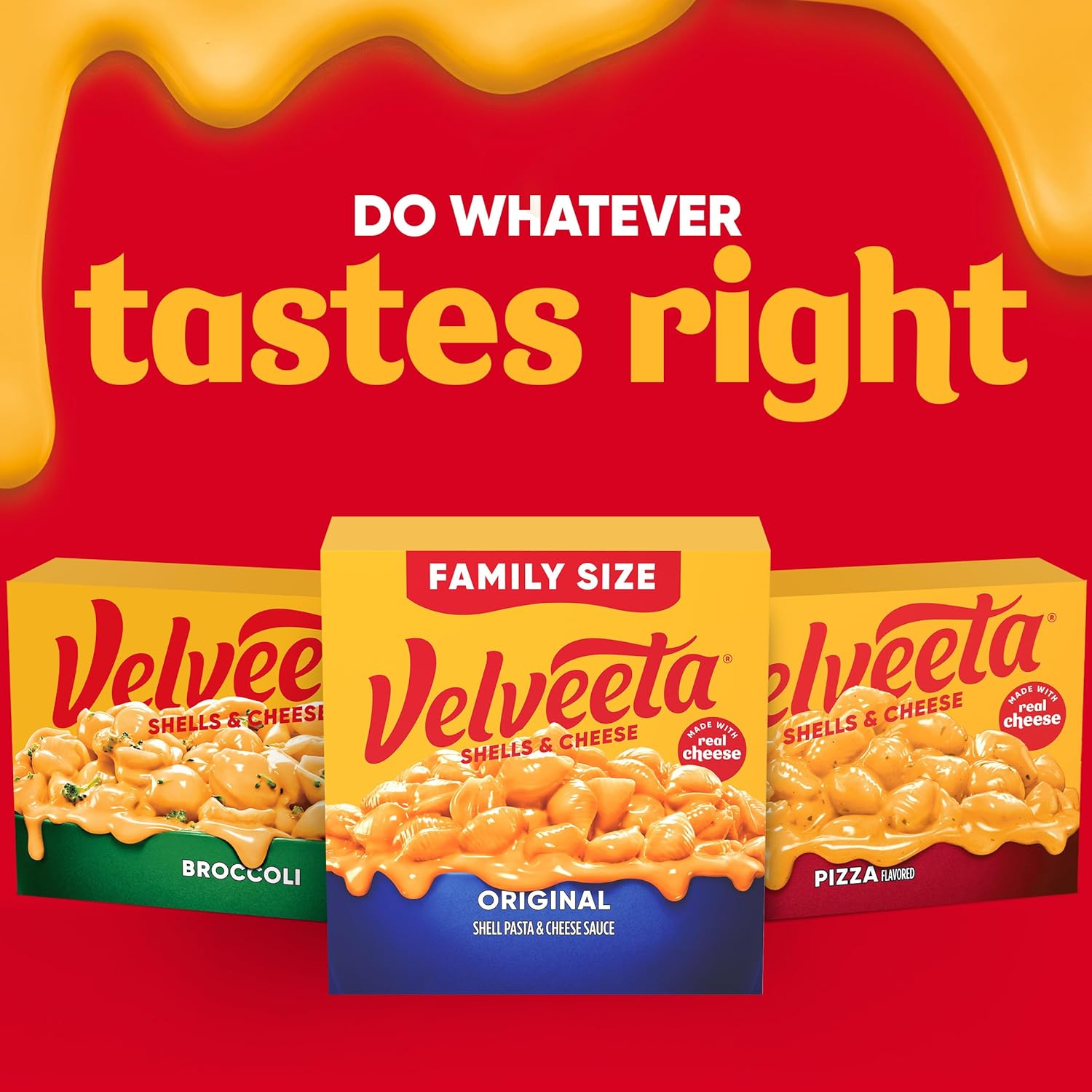 Velveeta Shells & Cheese Original Shell Pasta & Cheese Sauce Value Size, 24 oz Box – Quick 10 Minute Lunch Between Study Sessions