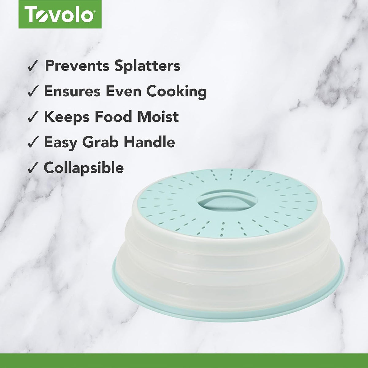 vented top with steam-release holes for even heating and moisture control