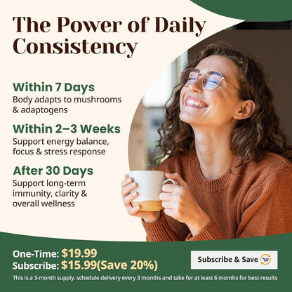 Venture Pal 16-in-1 Adaptogenic Mushroom Powder – Thoughtful Wellness Gift for Mom, Wife, or the Stressed Professional in Your Life