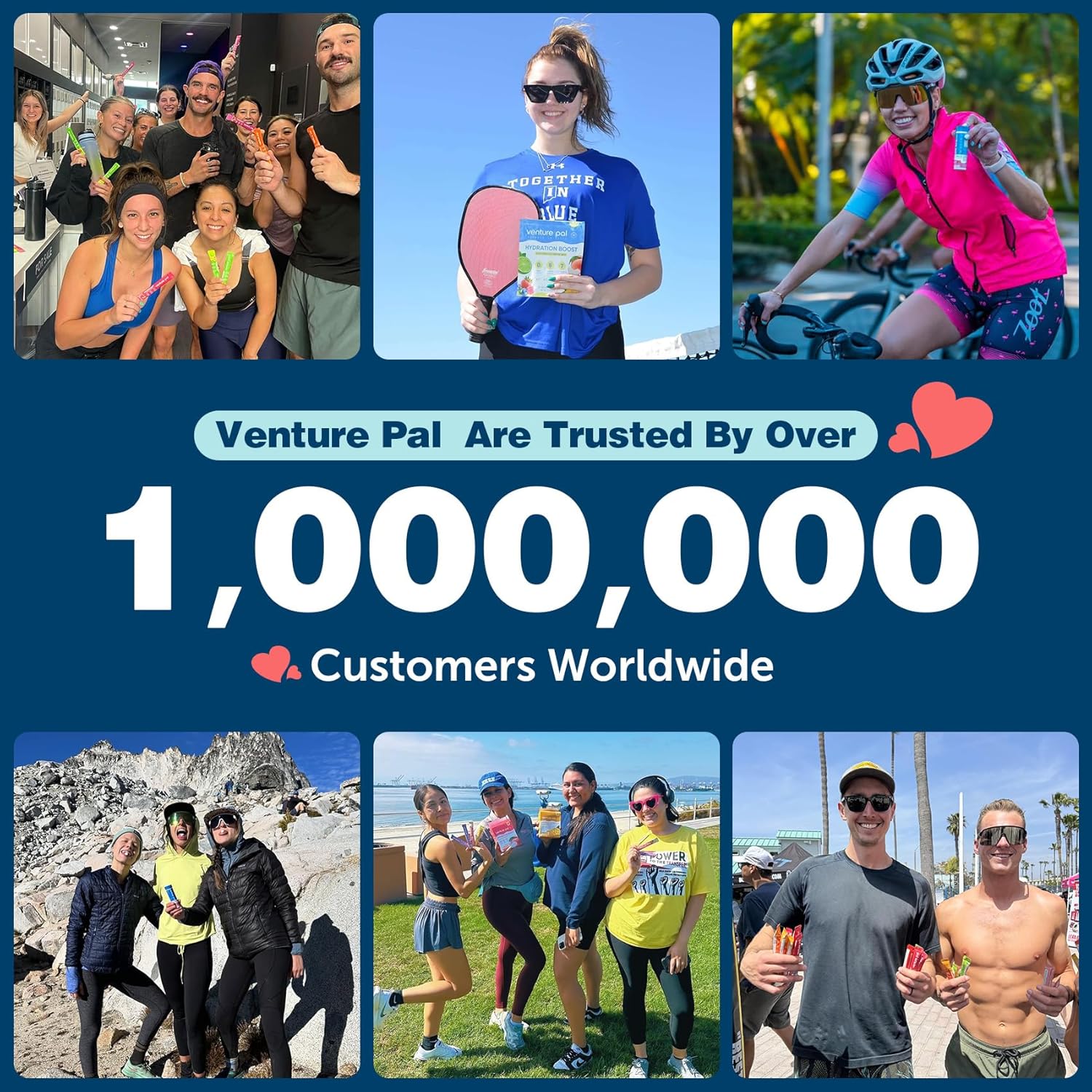 Venture Pal Electrolyte Powder Packets – Portable Hydration for Hiking Trails, Campsites and Long Road Trips