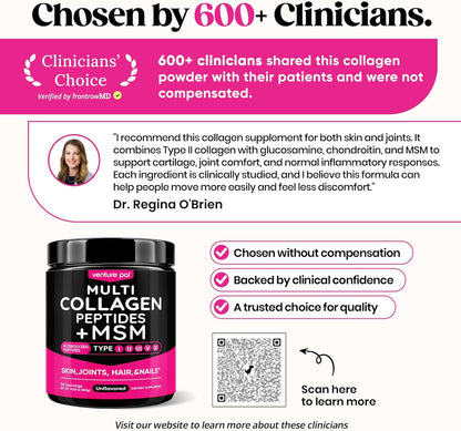 Venture Pal Multi Collagen Powder – Thoughtful Birthday Gift for Her, Premium Beauty and Joint Support