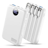 Voltura Voya 5-Device Power Bank with Hidden Built-in Cables – Streamlined Travel Essential for Fans of Minimalist Design