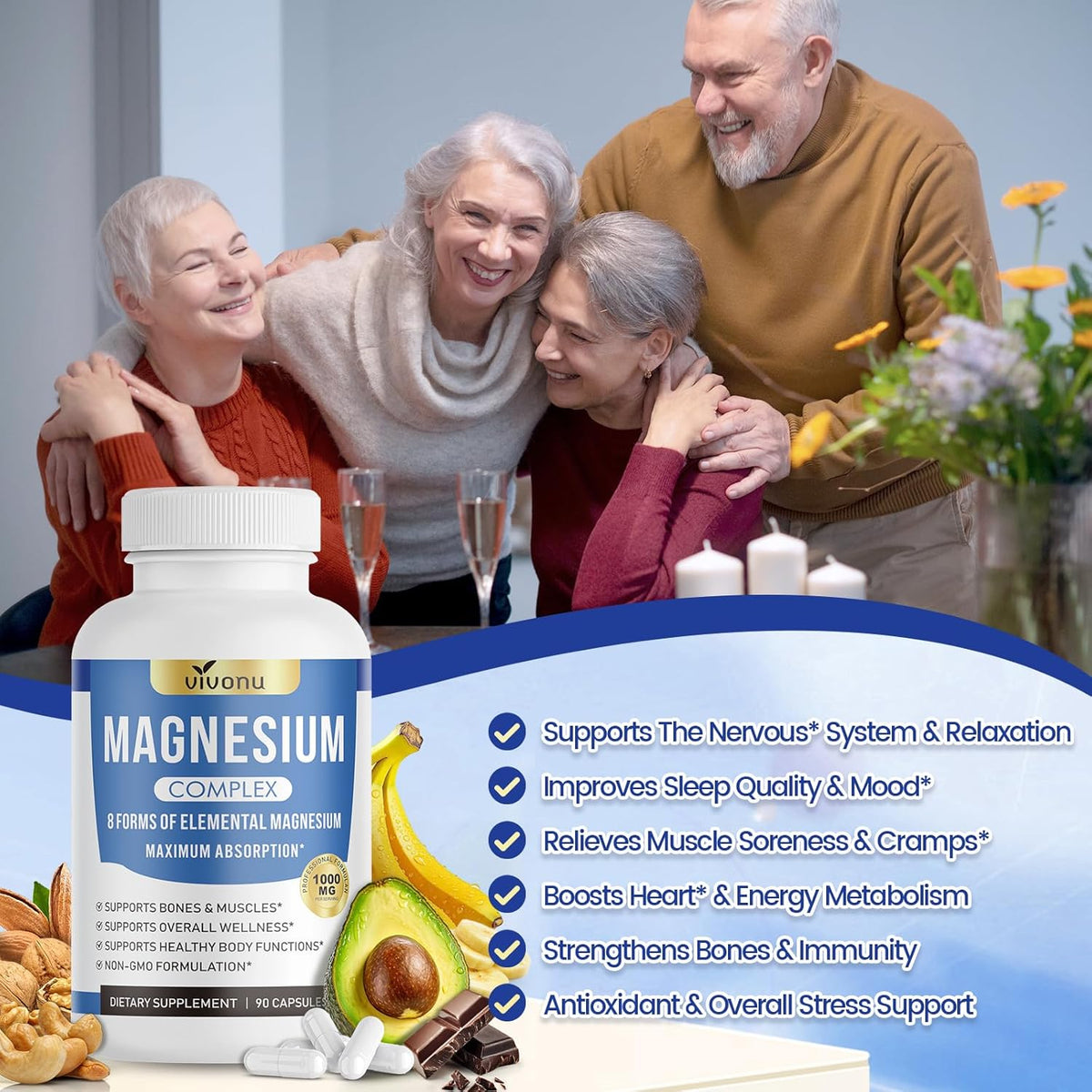 VitaRoot Magnesium Complex 1000mg – Clean-Label Daily Mineral, One Simple Capsule