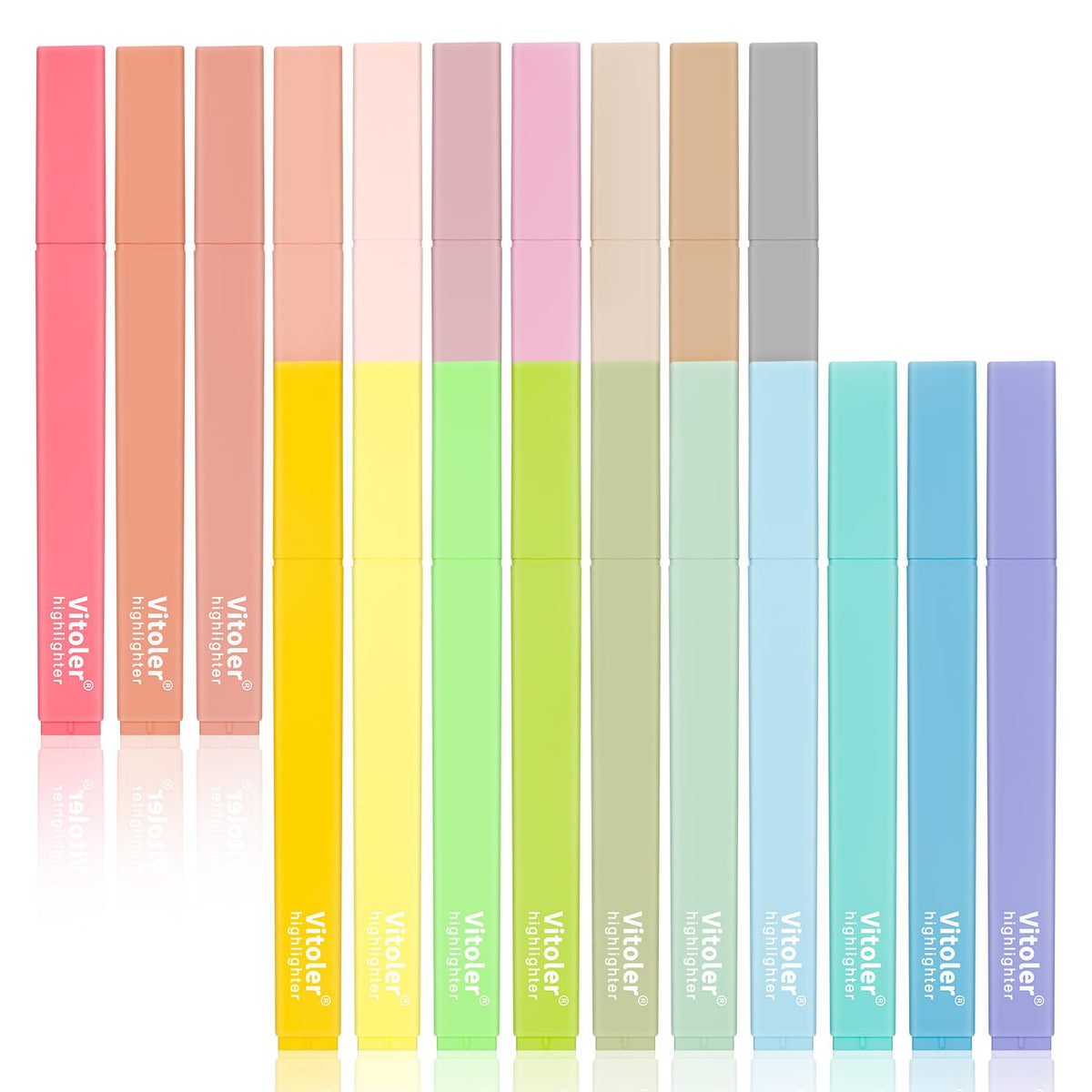 Vitoler 20Pcs Highlighters,Pastel Highlighters Set,Assorted Morandi Color Highlighter, Chisel Tip Bible Highlighter for School Office Supplies