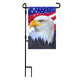 Small Stars and Eagle Garden Flag with Stand