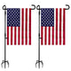 American Garden Flag with Heavy Stand-2 Pack