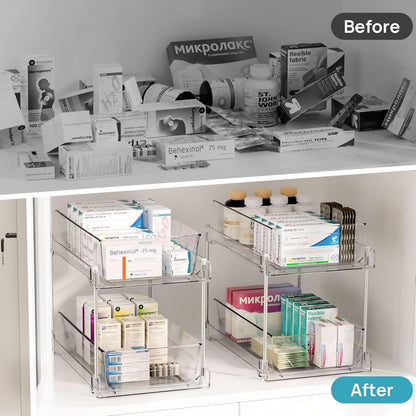 Vtopmart Slide-Out Storage Drawers for Minimalist Kitchen Cabinets and Pantries