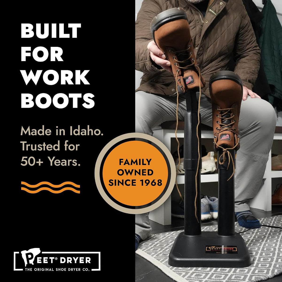wader dryer variant with extended ports sized for neoprene chest waders