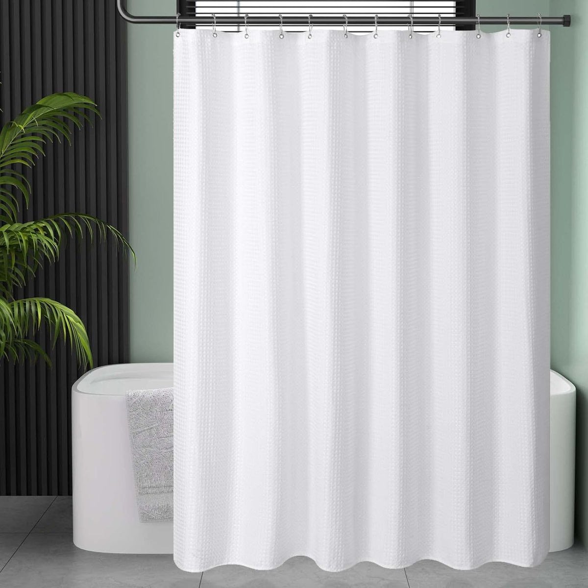 waffle weave textured pattern for a classic hotel-style appearance