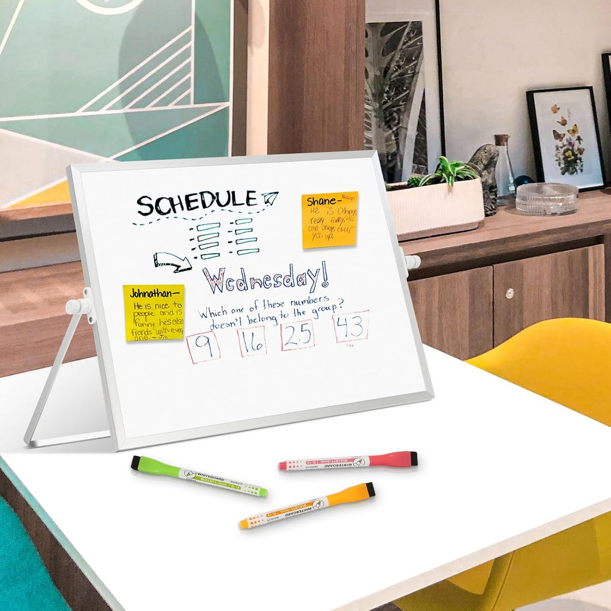 Wall-Mountable and Freestanding White Board with Stand – Daily Planning Surface for Corporate Meeting Rooms
