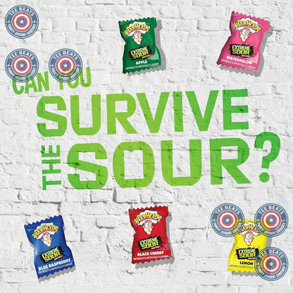 WARHEADS Extreme Sour Hard Candy Assorted Flavors 2 oz Bag Nostalgic Stocking Stuffer and Halloween Treat