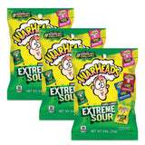 WARHEADS Extreme Sour Hard Candy - Nostalgic Candy Gift Box for Adults and Sour Lovers - 3 Pack