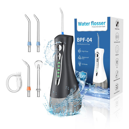 Water Flosser for Teeth Cleaning and Flossing 4 Modes DIY 4 Jet Tips Cordless Dental Electric Water Floss Portable Oral Rechargeable Advanced Tonsil Stone Irrigator Kids Adults Travel Braces