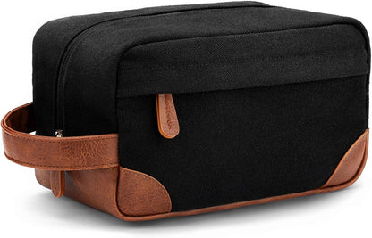 water-resistant canvas body with pu leather trim and odor-free materials