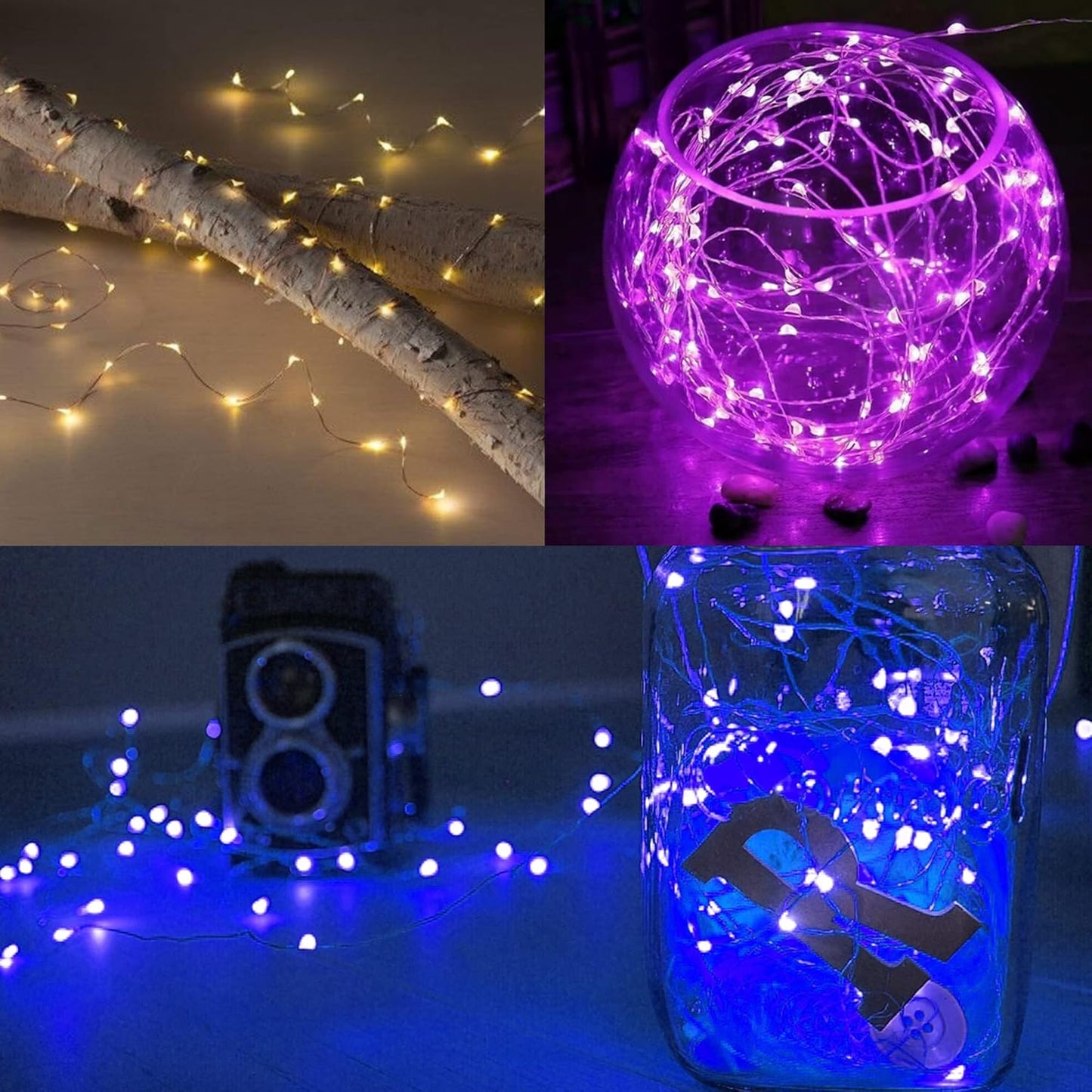 WATERGLIDE Fairy Lights 12 Pack – Ready-to-Give Birthday Gift for Her with Batteries Included, Multicolor