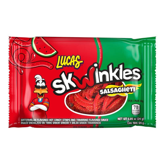 watermelon-flavored sweet & hot candy strips with chili powder infusion