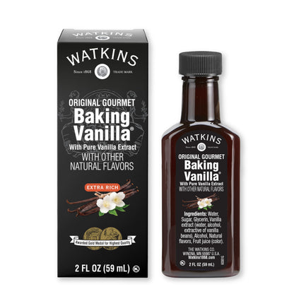 Watkins All Natural Original Gourmet Baking Vanilla with Pure Extract, 2 fl. oz. Bottle, 1-Pack