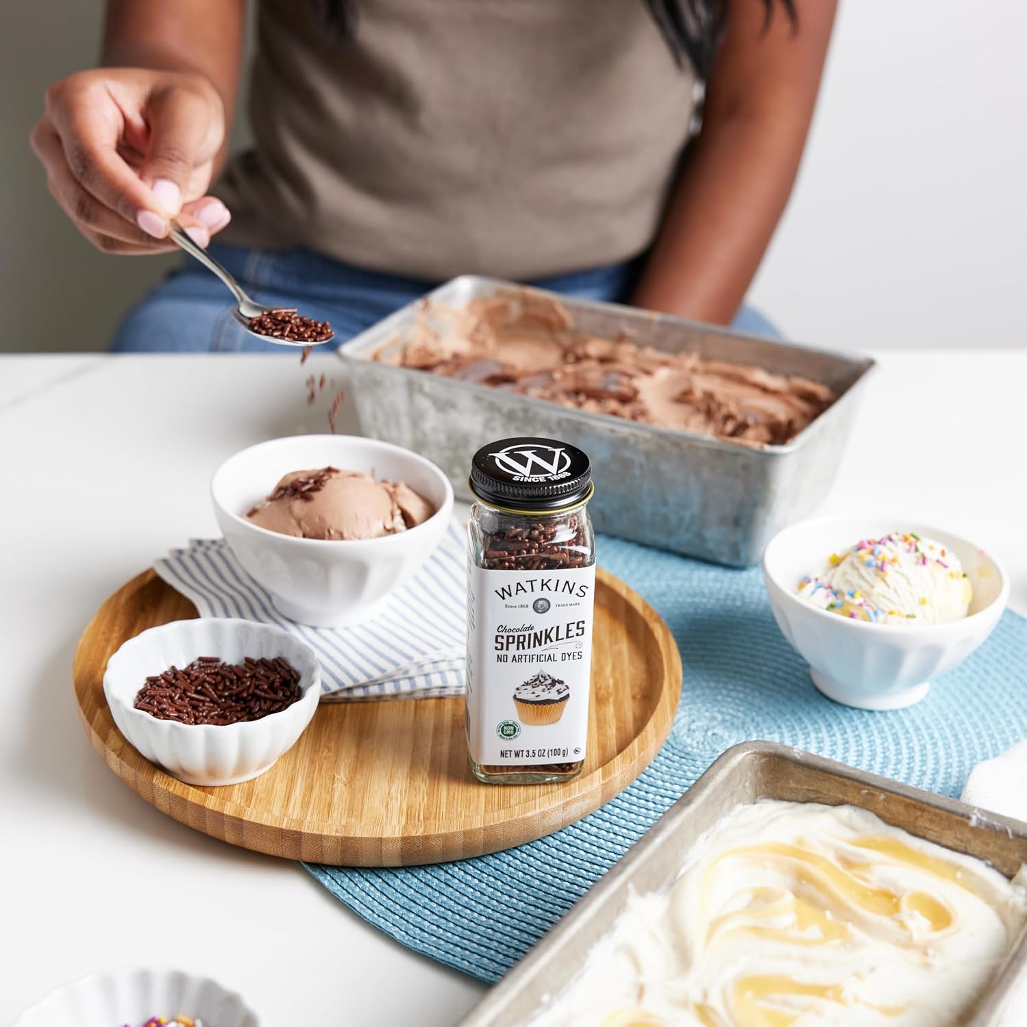 Watkins Chocolate Decorating Sprinkles – Kids Birthday Cupcake & Cake Topping, No Artificial Dyes