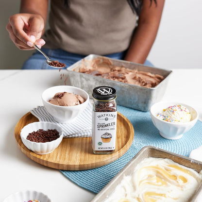 Watkins Chocolate Decorating Sprinkles – Kids Birthday Cupcake & Cake Topping, No Artificial Dyes