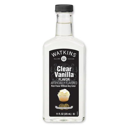 Watkins Clear Vanilla Flavor, 11 fl. oz. Bottle, 1 Count (Packaging May Vary)