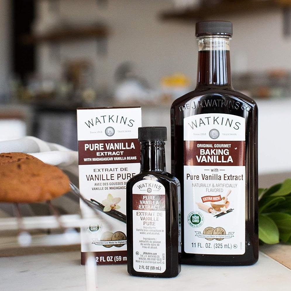 Watkins Pure Vanilla Alcohol Free Flavoring for Kids Iced Tea, Smoothies, and Hot Chocolate at Home