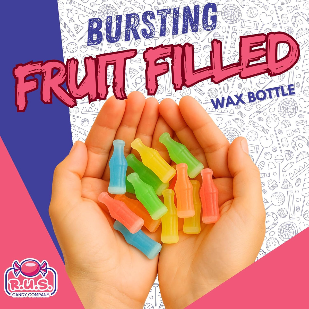 Wax Bottle Candy 1/2 Lb – Kid-Friendly Nostalgic Treats for Classroom Rewards, Playroom Snacks, and Birthday Tables